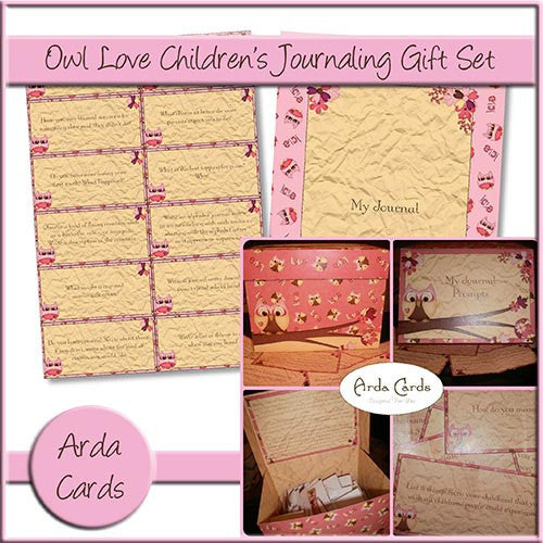 Owl Love Children's Journaling Gift Set - The Printable Craft Shop