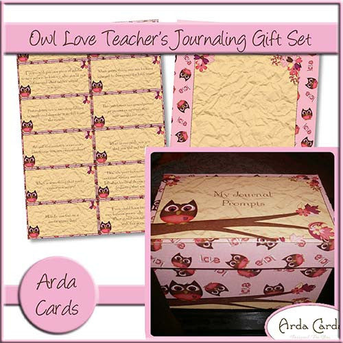 Owl Love Teacher's Journaling Gift Set - The Printable Craft Shop