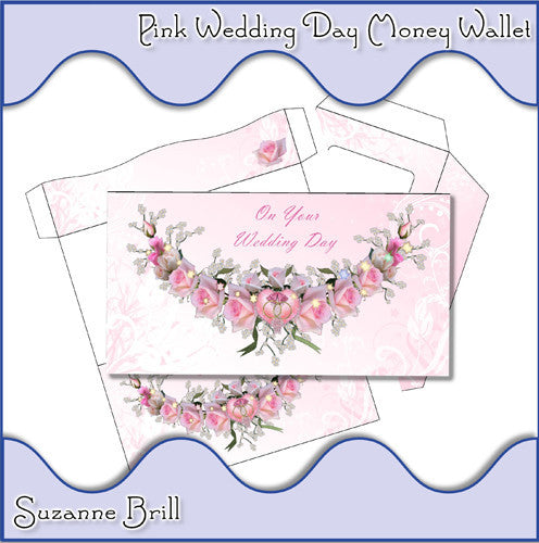 Pink Wedding Day Money Wallet - The Printable Craft Shop