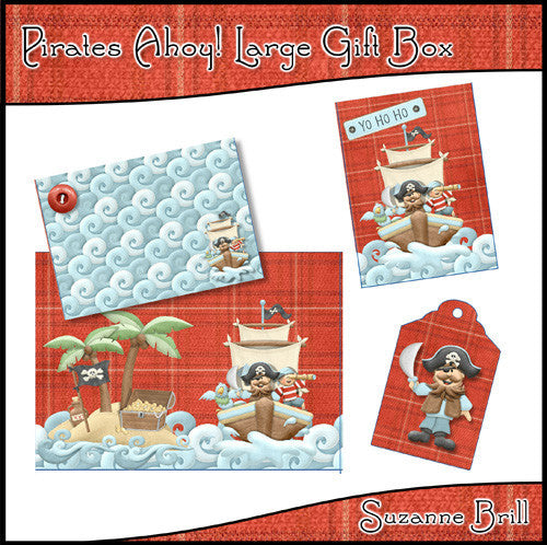 Pirates Ahoy! Large Gift Box - The Printable Craft Shop