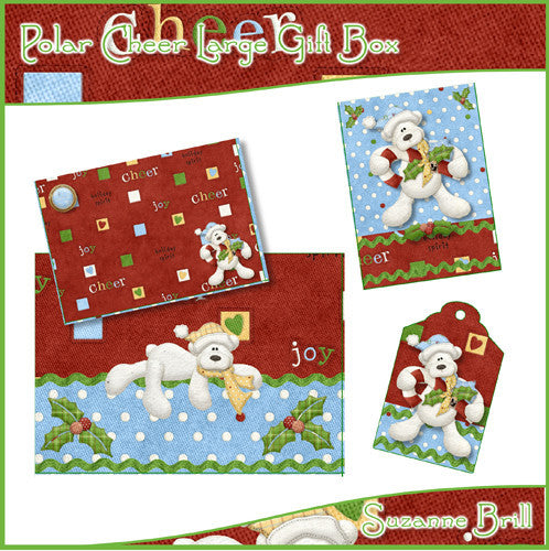 Polar Cheer Large Gift Box - The Printable Craft Shop