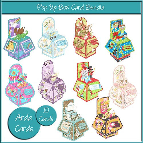 Pop Up Box Card Bundle - The Printable Craft Shop