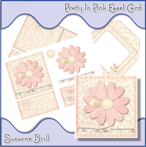 Pretty In Pink Easel Card - The Printable Craft Shop