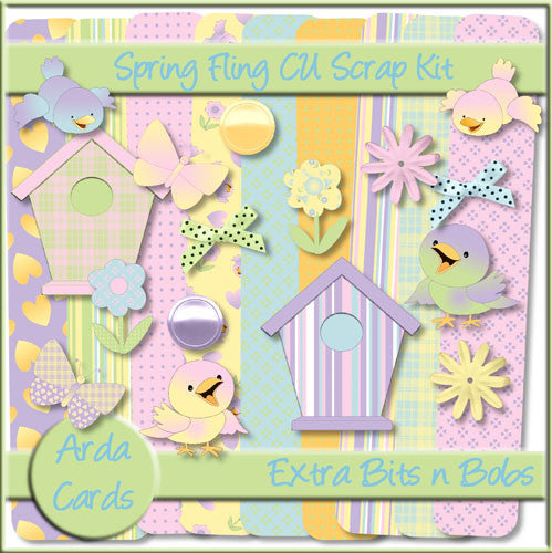 Spring Fling CU Scrap Kit Extra Bits n Bobs - The Printable Craft Shop