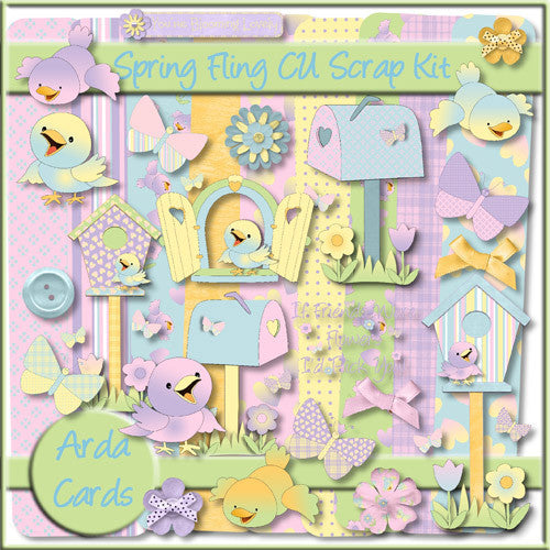 Spring Fling CU Scrap Kit - The Printable Craft Shop