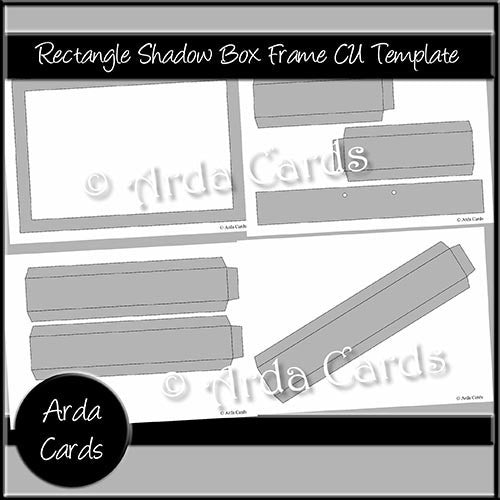 Large Rectangle Shadow Box Frame CU Template - The Printable Craft Shop