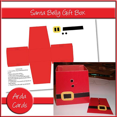 Santa Belly Gift Box - The Printable Craft Shop