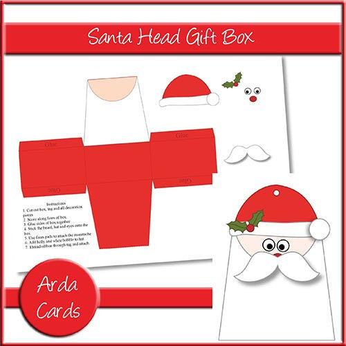 Santa Head Gift Box - The Printable Craft Shop