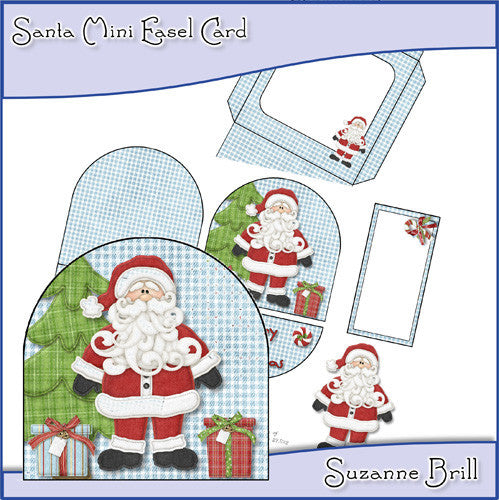 Santa Mini Easel Card - The Printable Craft Shop