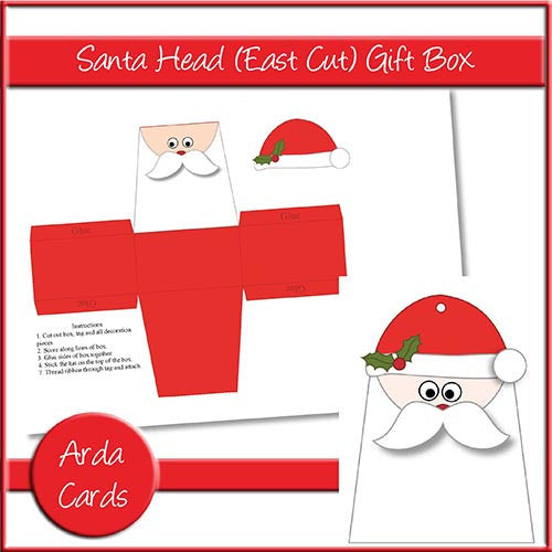 Santa Head Easy Cut Gift Box - The Printable Craft Shop