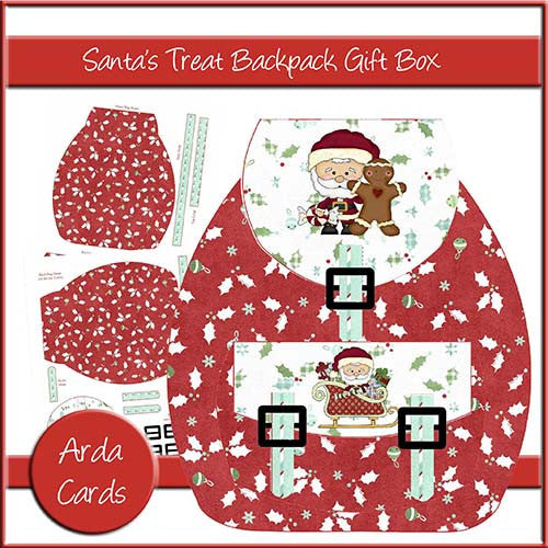 Santa's Treat Backpack Gift Box - The Printable Craft Shop