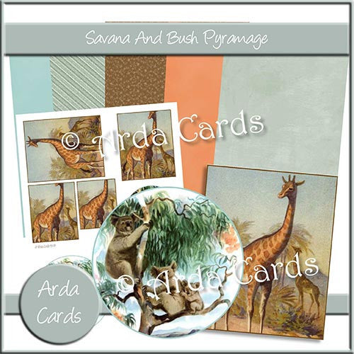 Savanna And Bush Pramage Set - The Printable Craft Shop