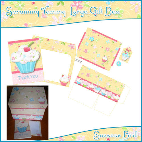 Scrummy Yummy Large Gift Box - The Printable Craft Shop