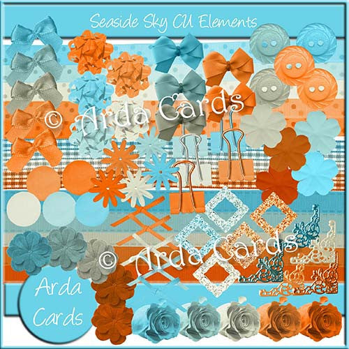 Seaside Sky CU Elements - The Printable Craft Shop