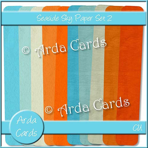 Seaside Sky Paper Set 2 - The Printable Craft Shop