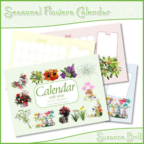 Seasonal Floral Calendar - The Printable Craft Shop