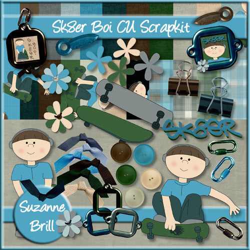 Sk8er Boi CU Scrapkit - The Printable Craft Shop