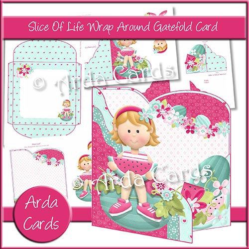 Slice Of Slice Wrap Around Gatefold Card - The Printable Craft Shop
