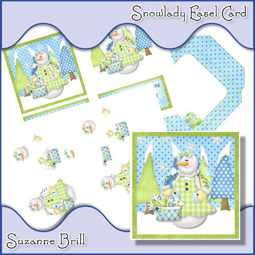 Snowlady Easel Card - The Printable Craft Shop