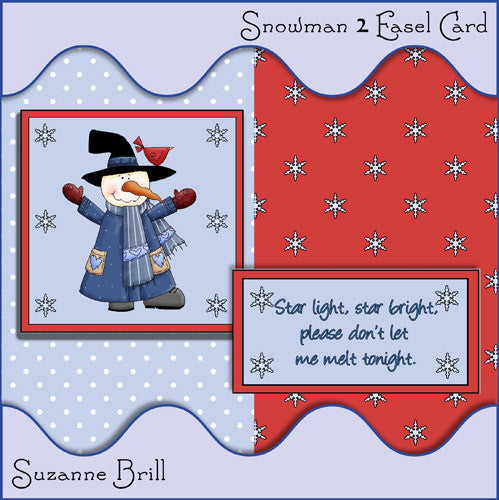 Snowman 2 Easel Card - The Printable Craft Shop