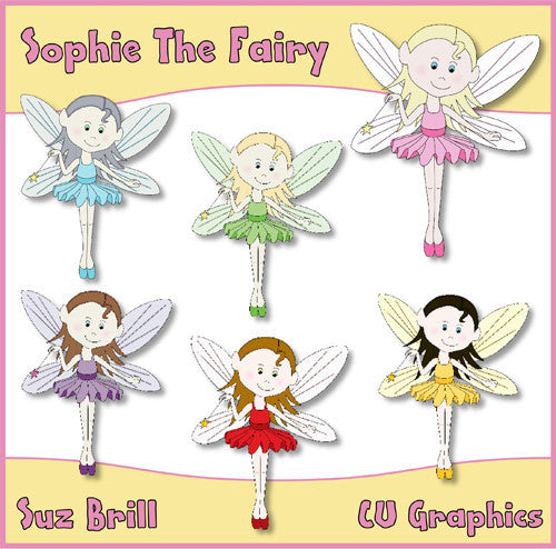 Sophie The Fairy CU Graphics - The Printable Craft Shop