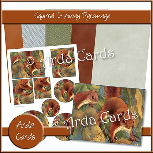 Squirrel It Away Pyramage Set - The Printable Craft Shop