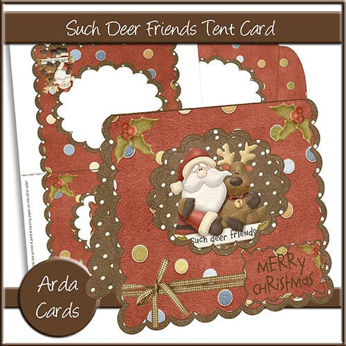 Such Deer Friends Tent Card - The Printable Craft Shop