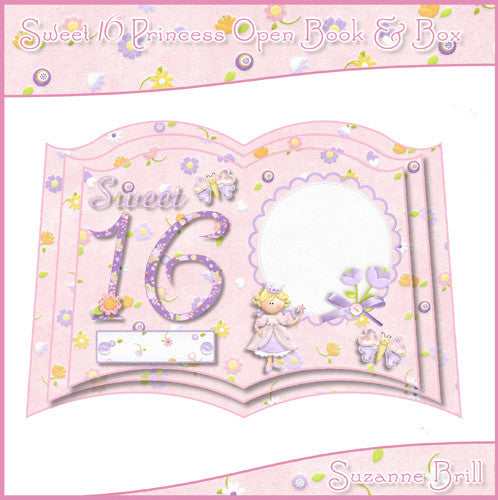 Sweet 16 Princess Open Book & Box - The Printable Craft Shop