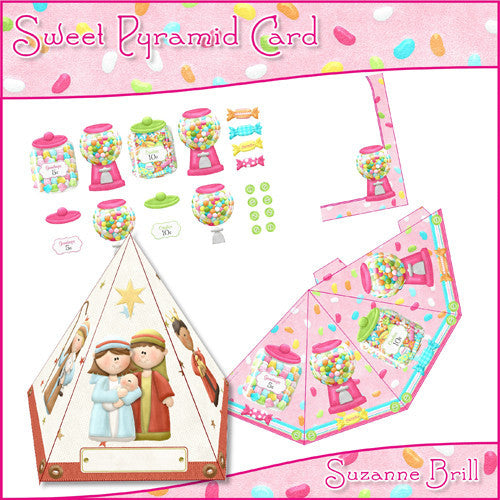 Sweet Pyramid Card - The Printable Craft Shop