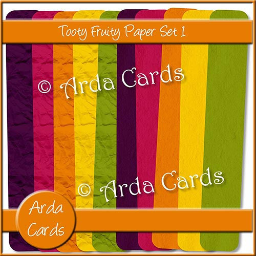 Tooty Fruity Paper Set 1 - The Printable Craft Shop