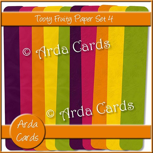 Tooty Fruity Paper Set 4 - The Printable Craft Shop