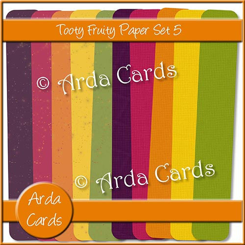 Tooty Fruity Paper Set 5 - The Printable Craft Shop