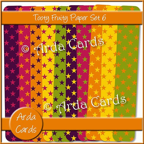 Tooty Fruity Paper Set 6 - The Printable Craft Shop