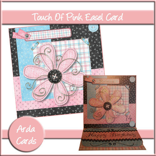 Touch Of Pink Easel Card - The Printable Craft Shop