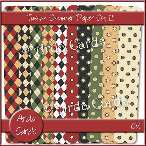 Tuscan Summer Paper Set 11 - The Printable Craft Shop