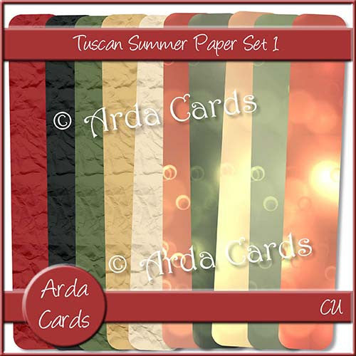 Tuscan Summer Paper Set 1 - The Printable Craft Shop