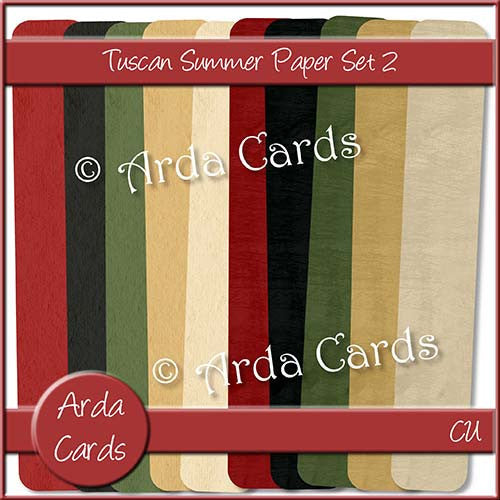 Tuscan Summer Paper Set 2 - The Printable Craft Shop