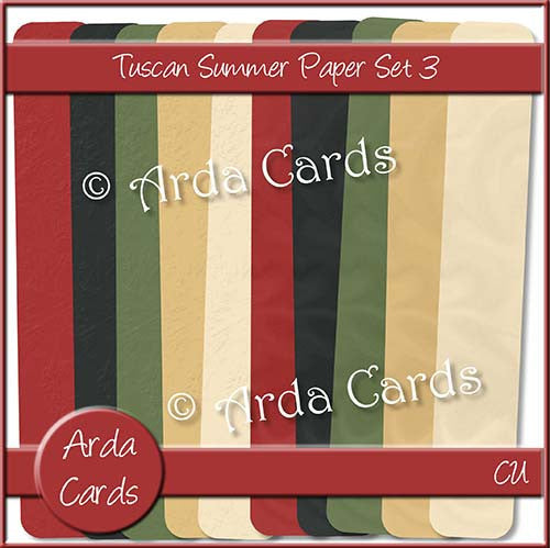 Tuscan Summer Paper Set 3 - The Printable Craft Shop