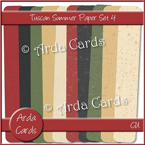Tuscan Summer Paper Set 4 - The Printable Craft Shop