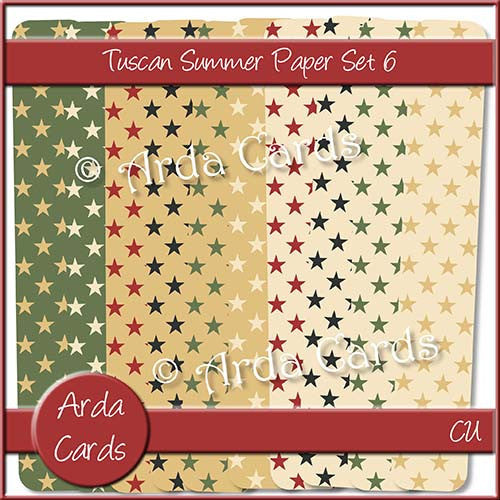 Tuscan Summer Paper Set 6 - The Printable Craft Shop