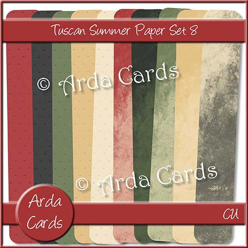 Tuscan Summer Paper Set 8 - The Printable Craft Shop