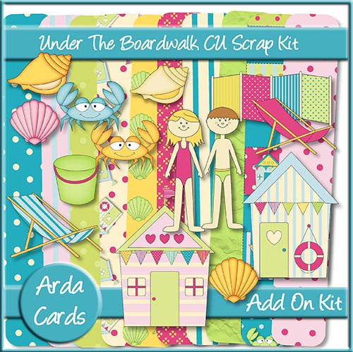 Under The Boardwalk CU Scrap Kit Add On - The Printable Craft Shop