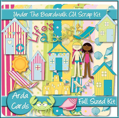 Under The Boardwalk CU Scrap Kit - The Printable Craft Shop