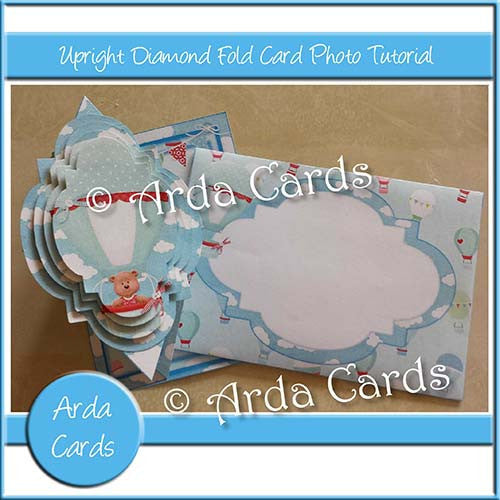 Upright Diamond Fold Card Photo Tutorial - The Printable Craft Shop