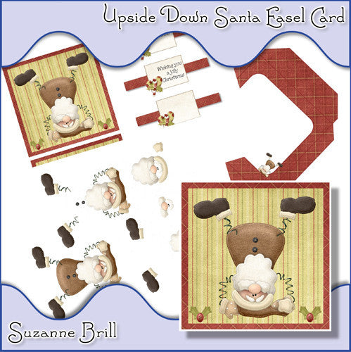 Upside Down Santa Easel Card - The Printable Craft Shop