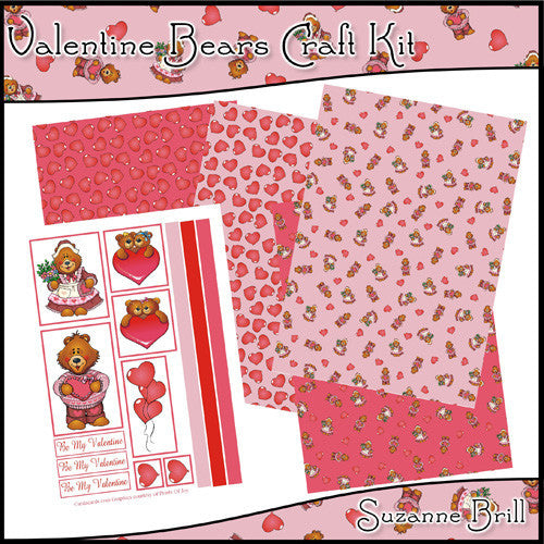 Valentine Bears Craft Kit - The Printable Craft Shop
