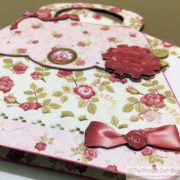 Roses Handbag Card Close Up