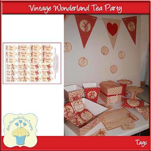 Vintage Wonderland Tea Party Tags - The Printable Craft Shop