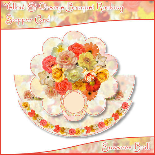 Yellow & Orange Bouquet Rocking Card - The Printable Craft Shop
